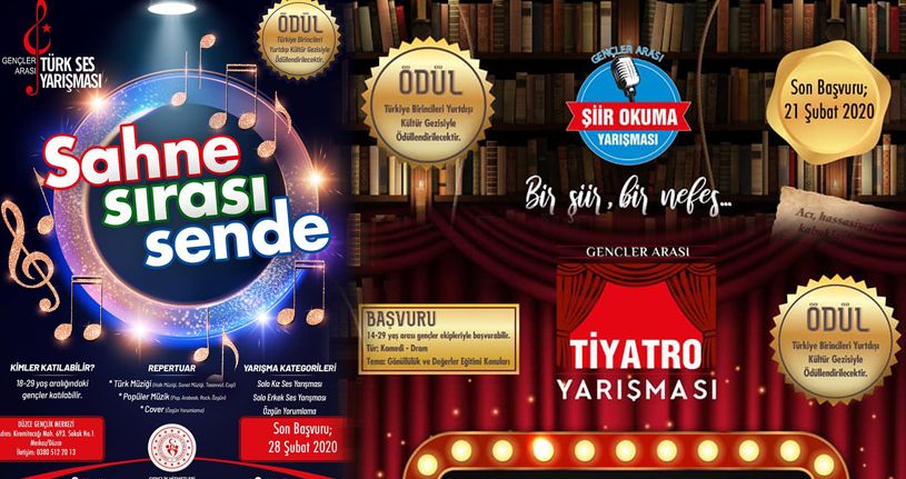 Gençler Arası Kültür ve Sanat Yarışması Başvuruları Başladı