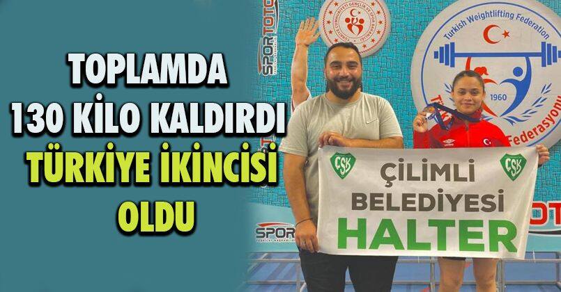 Toplamda 130 kilo kaldırdı Türkiye ikincisi oldu