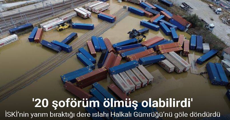 İSKİ’nin yarım bıraktığı dere ıslahı Halkalı Gümrüğü’nü göle döndürdü