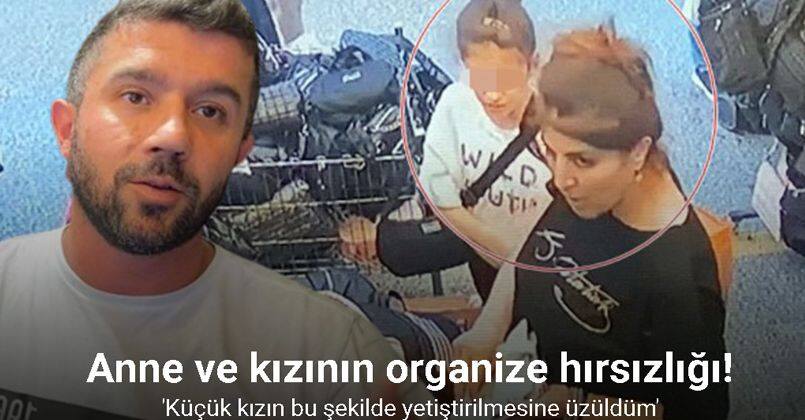 Anne ve küçük kızının organize çanta hırsızlığı kamerada