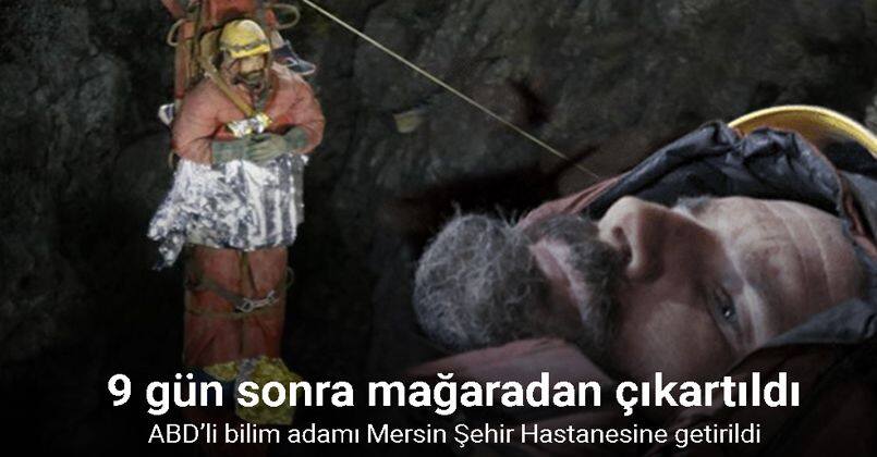 Mide kanaması geçiren ABD’li bilim adamı 9 gün sonra mağaradan çıkartıldı
