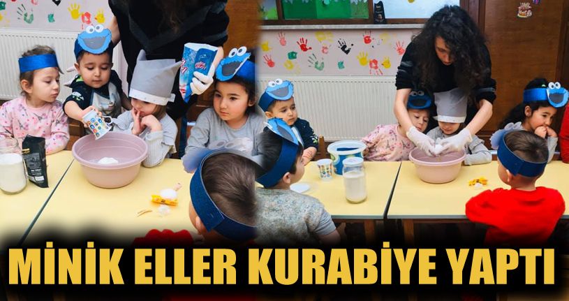 Minik eller kurabiye yaptı 