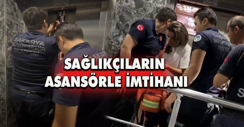 Sağlıkçıların asansörle imtihanı