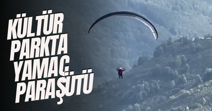 Kültür Parkta Yamaç Paraşütü
