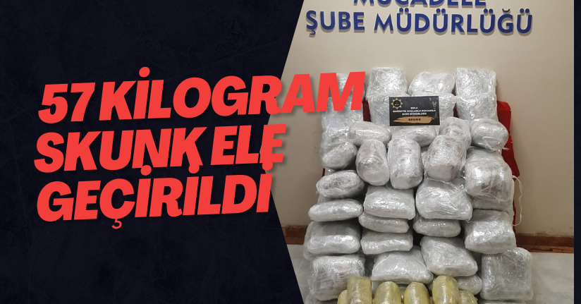  57 Kilogram Skunk Ele Geçirildi