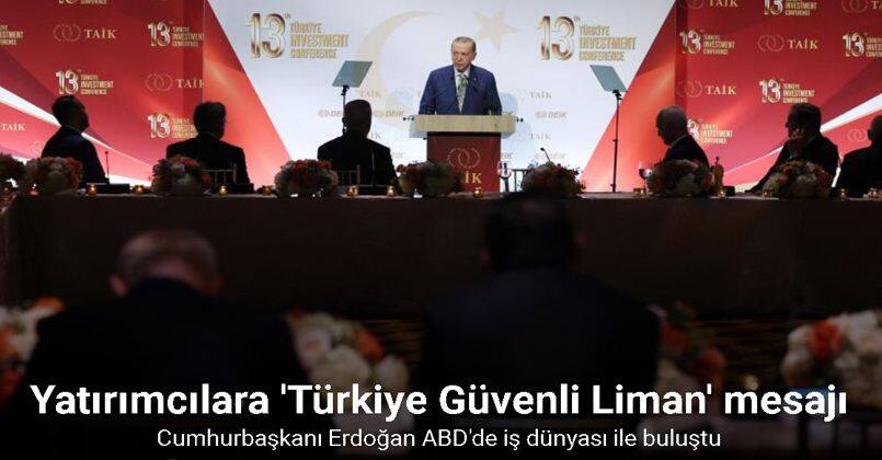 Cumhurbaşkanı Erdoğan ABD'de iş dünyası ile buluştu