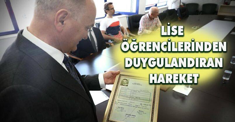 Lise öğrencilerinden duygulandıran hareket