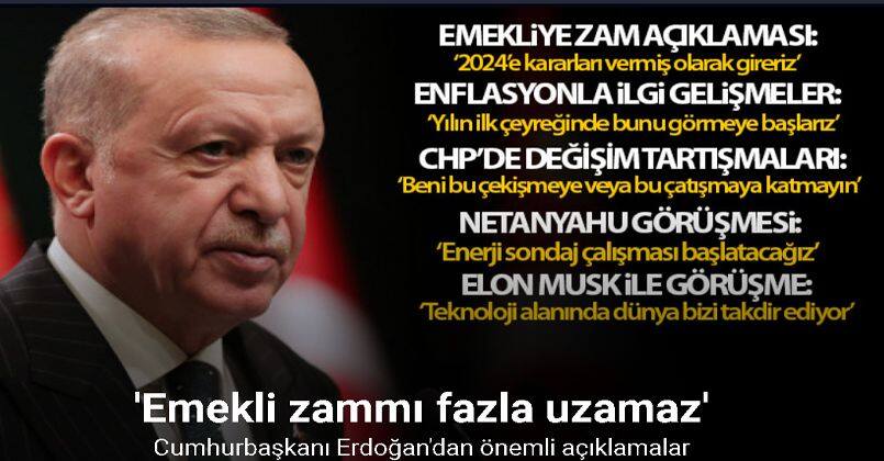 Cumhurbaşkanı Erdoğan'dan emeklilere zam açıklaması:
