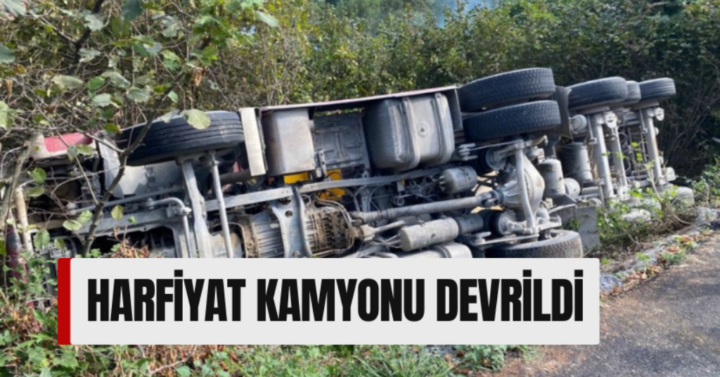 Harfiyat Kamyonu Devrildi 