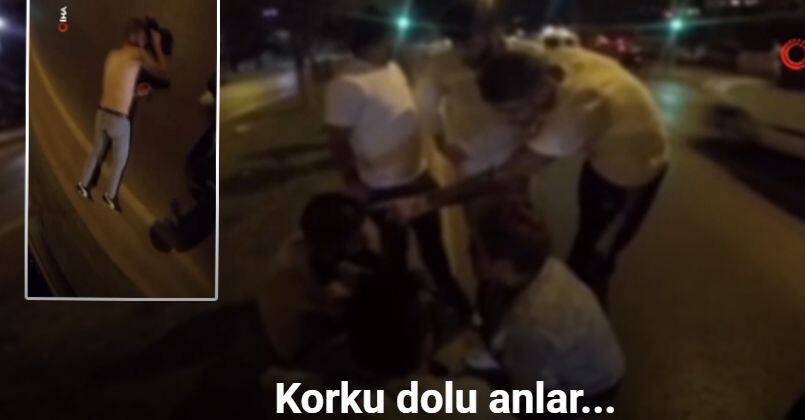Gasptan kaçmak için yola atladı, vatandaşlar kurtardı