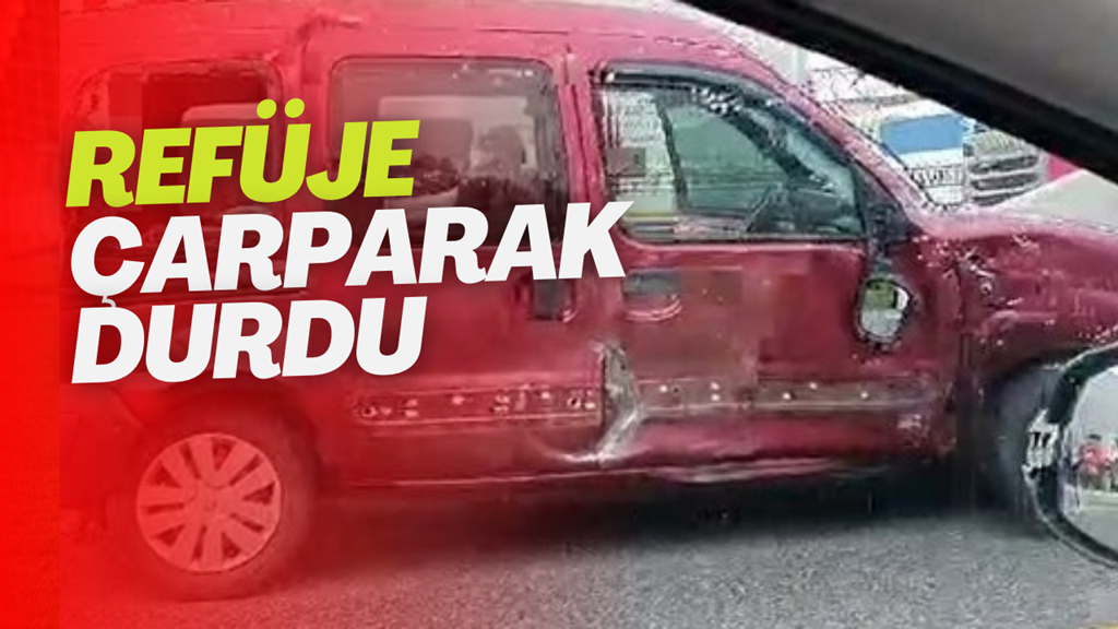 Refüje çarparak durdu: 1 yaralı