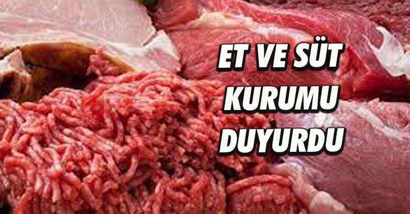 Et ve Süt Kurumu’ndan “kırmızı et” açıklaması
