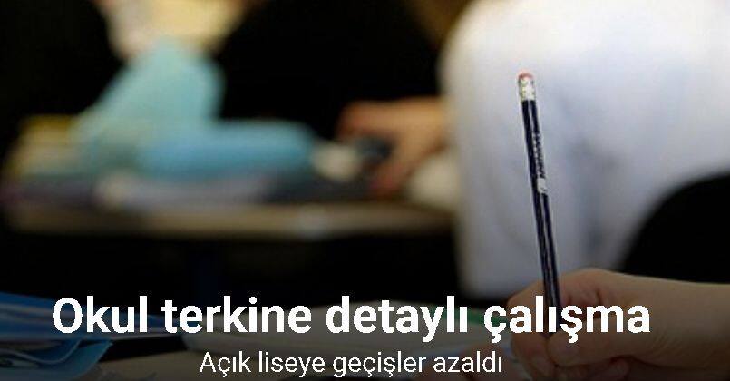 Açık liseye geçişler azaldı
