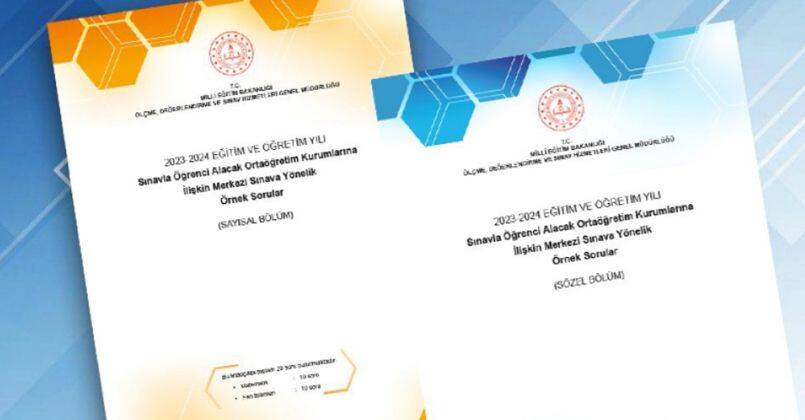 LGS merkezi sınavına yönelik örnek sorular yayımlandı