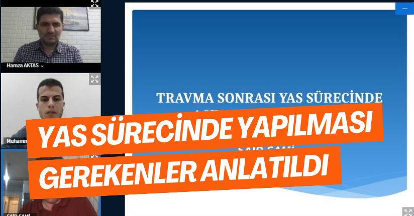 Travma Sonrası Yas Sürecinde Yapılması Gerekenler Anlatıldı
