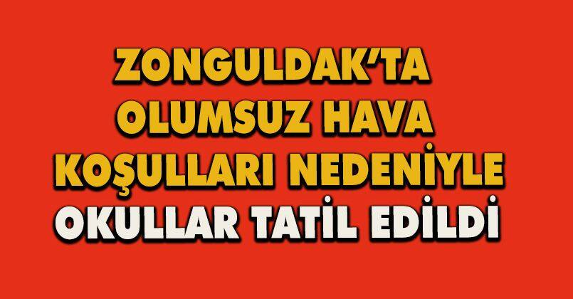 Olumsuz hava koşulları nedeniyle okullar tatil edildi