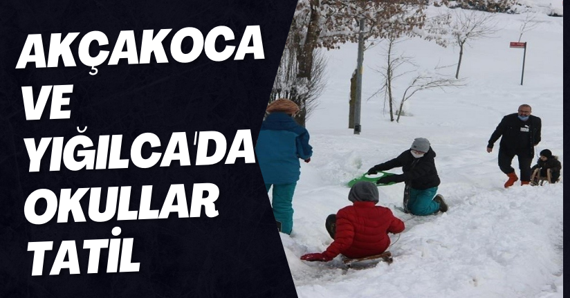 Akçakoca Ve Yığılca'da Okullar Tatil