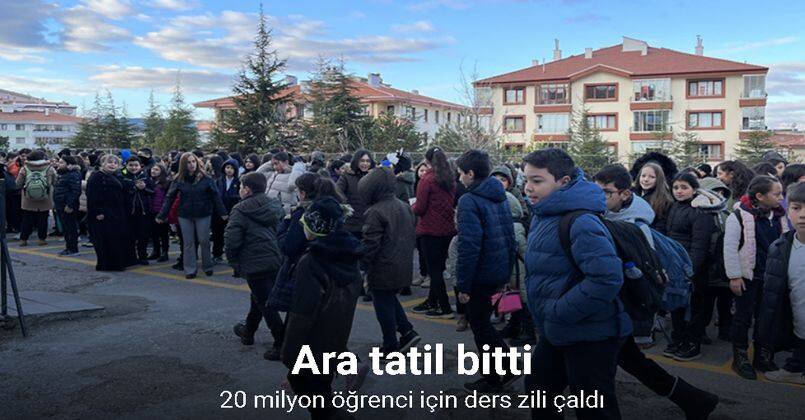 Ara tatil sonrası ilk ders zili çaldı