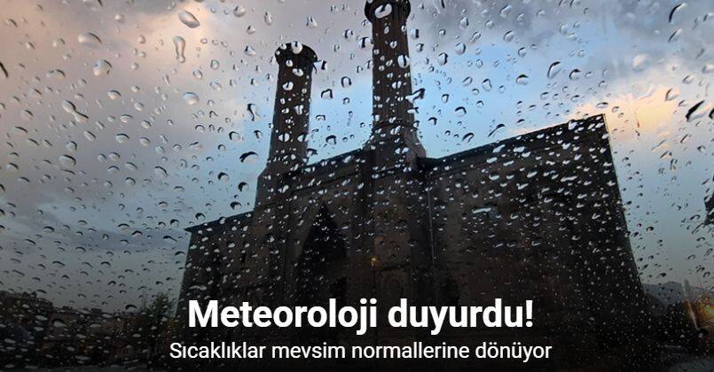Tüm yurtta çarşambadan itibaren sıcaklıklar mevsim normallerine dönecek