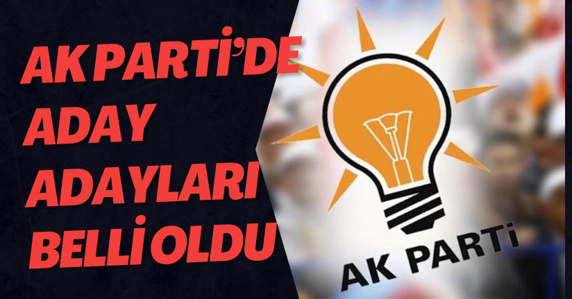 AK Parti’de Aday Adayları Belli Oldu