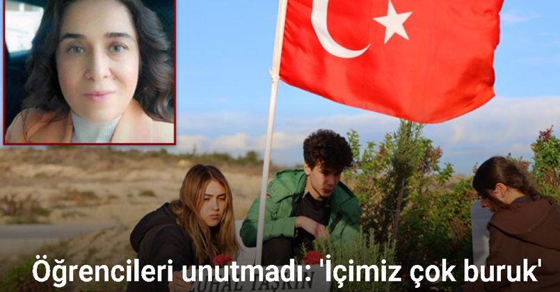 Depremde ölen Zuhal öğretmeni öğrencileri mezarı başında andı