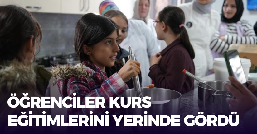 Öğrenciler kurs eğitimlerini yerinde gördü