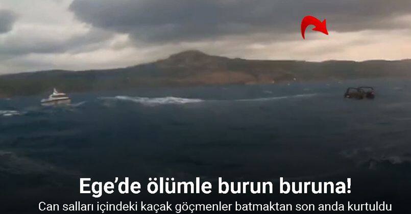 Ege’de ölümle burun buruna...O anlar kamerada