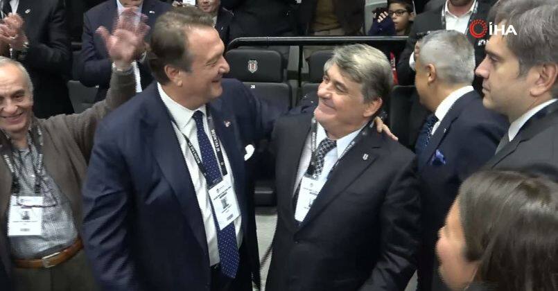 Beşiktaş’ta başkan adayları Serdal Adalı ve Hasan Arat kucaklaştı