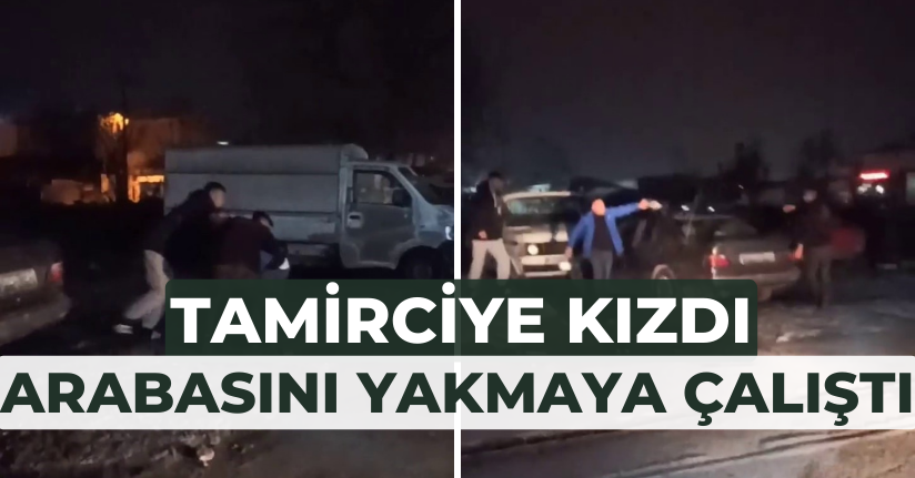 Tamiri Yapılmayan Aracını Benzin Döküp Yakmaya Çalıştı