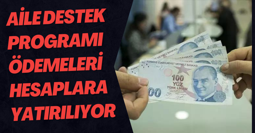 Aile Destek Programı Ödemelerini Hesaplara Yatırılıyor