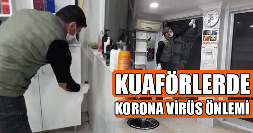 Kuaför Salonu Dezenfekte Edildi