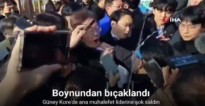 Güney Kore’de ana muhalefet lideri boynundan bıçaklandı