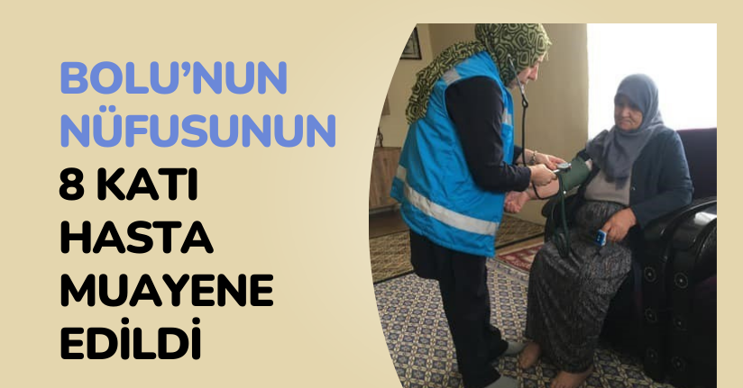 Bolu’nun nüfusunun 8 katı hasta muayene edildi