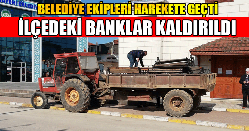 İlçedeki Banklar Kaldırıldı