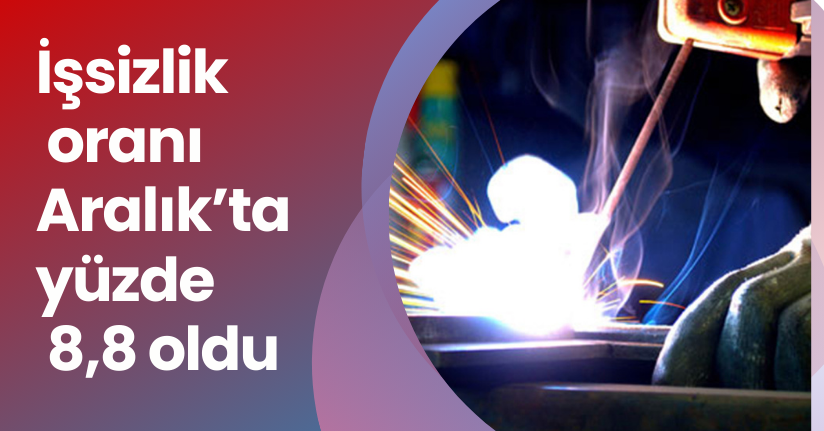 İşsizlik oranı Aralık’ta yüzde 8,8 oldu