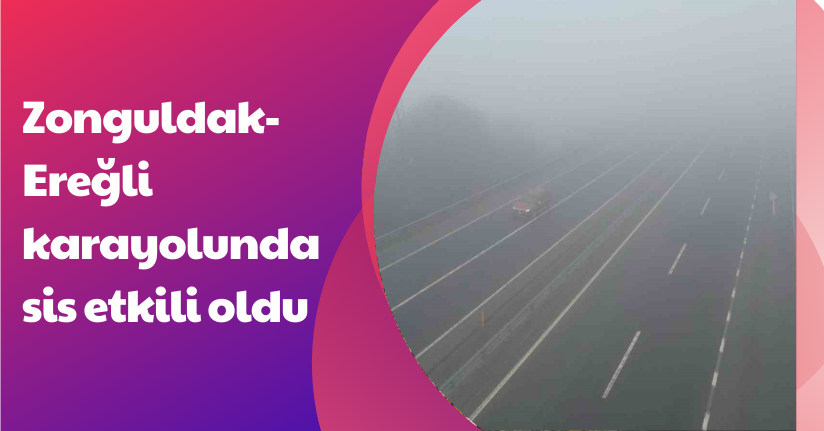 Zonguldak-Ereğli karayolunda sis etkili oldu