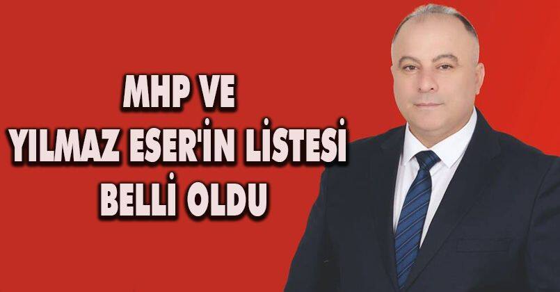 MHP ve Yılmaz Eser'in Listesi Belli Oldu