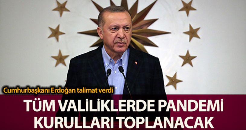 Cumhurbaşkanı Erdoğan talimat verdi, tüm valiliklerde pandemi kurulları toplantı yapılacak