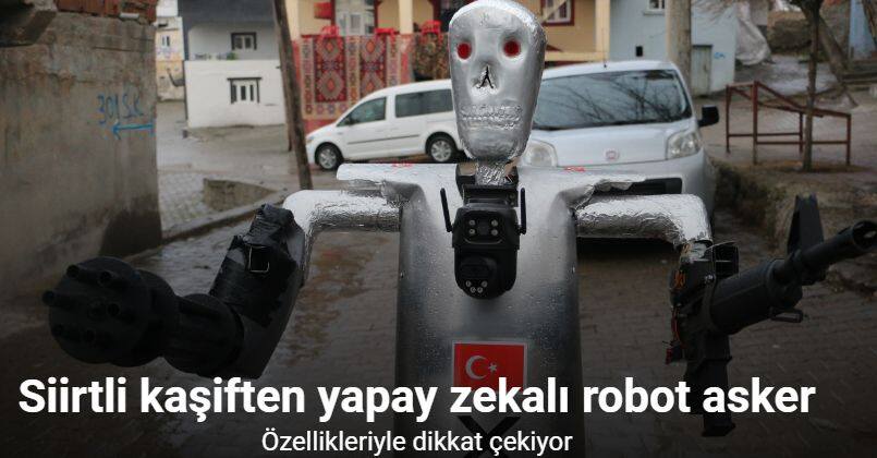 Siirtli kaşif yapay zekalı robot asker yaptı