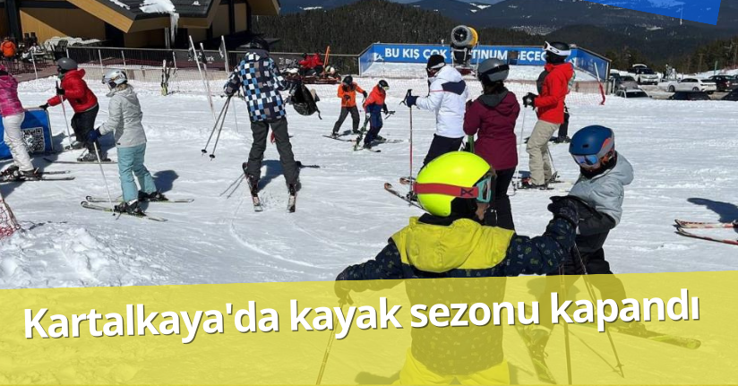 Kartalkaya'da kayak sezonu kapandı