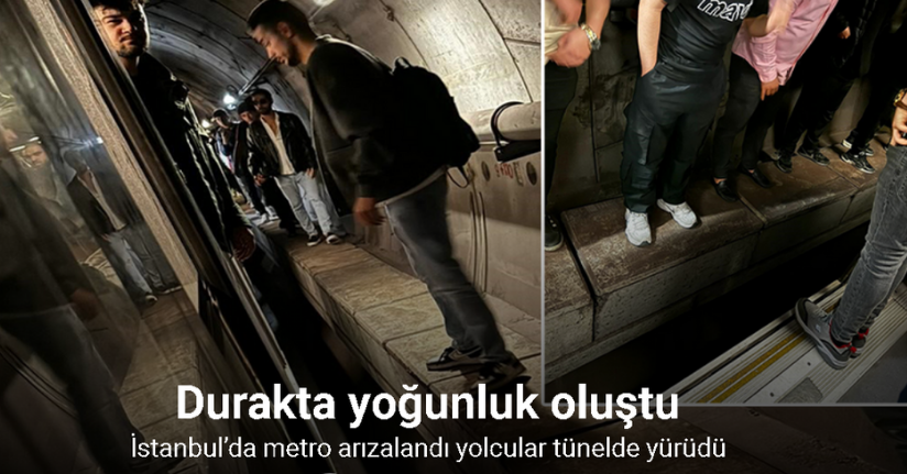 İstanbul’da metro arızalandı yolcular tünelde yürüdü