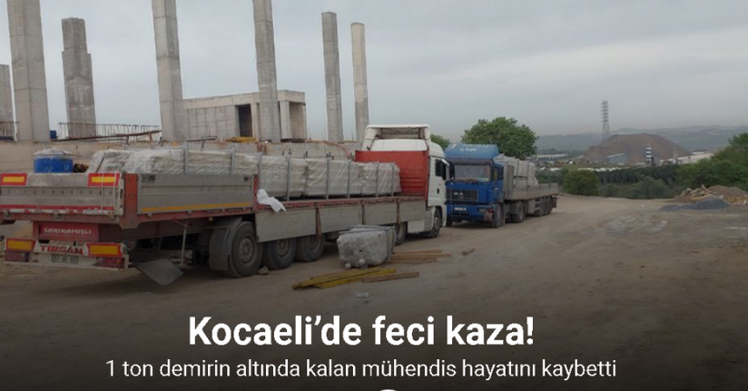 1 ton demirin altında kalan mühendis hayatını kaybetti