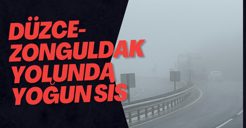 Düzce-Zonguldak Yolunda Yoğun Sis