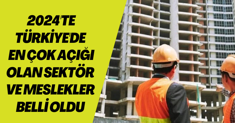2024'te Türkiye'de en çok açığı olan sektör ve meslekler belli oldu