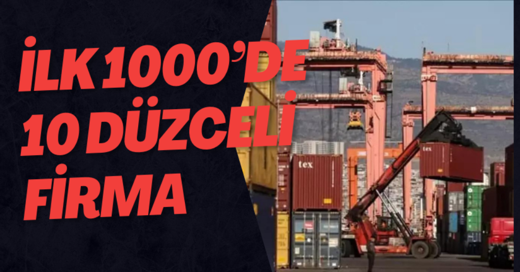 İlk 1000’de 10 Düzceli Firma