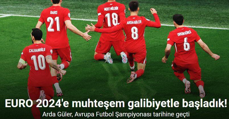 EURO 2024'e galibiyetle başladık! Arda Güler golünü attı tarihe geçti