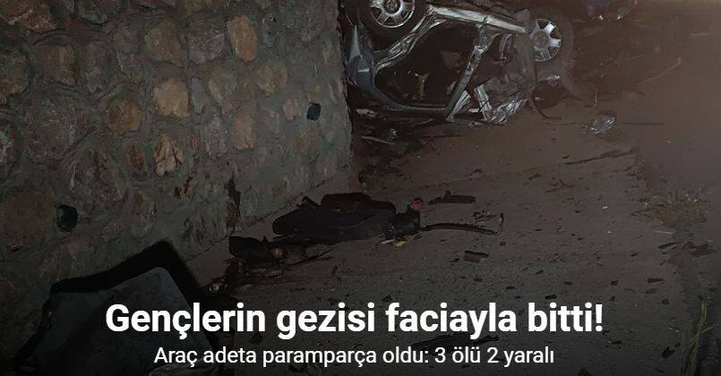 Bartın’da feci kaza: 3 ölü, 2 yaralı