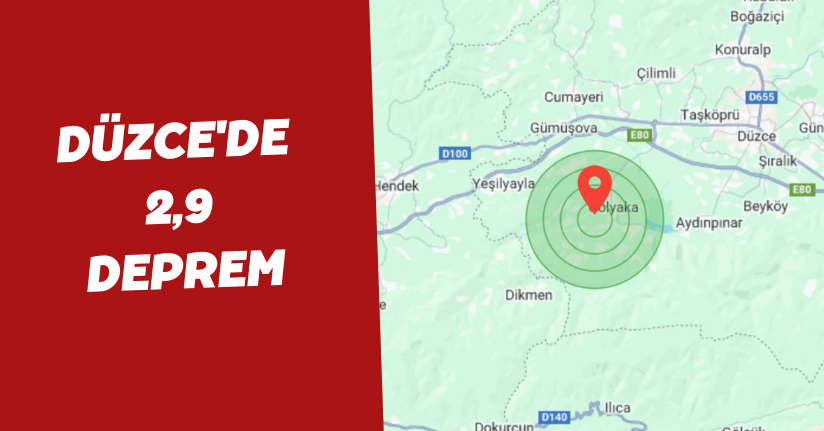 Düzce'de 2,9 Deprem