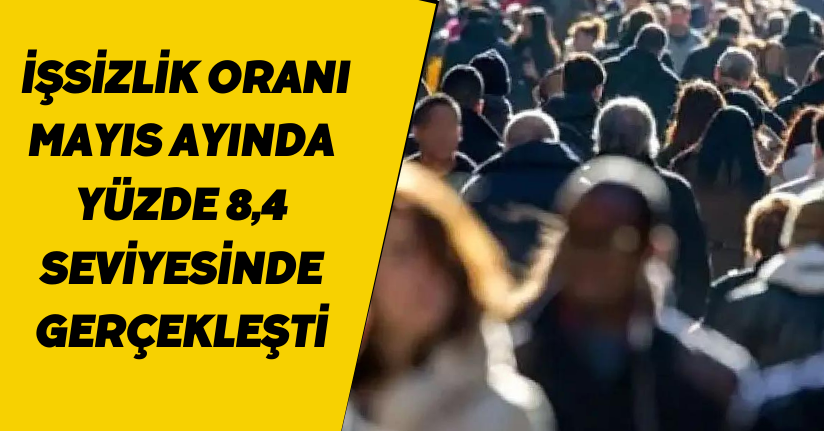 İşsizlik oranı Mayıs ayında yüzde 8,4 seviyesinde gerçekleşti