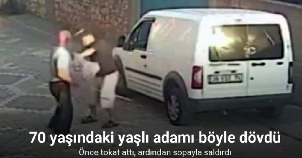 Önünü kestiği yaşlı adama önce tokat attı, ardından sopayla saldırdı